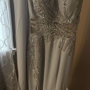 Elegant One Shoulder Dress with Sequin Detail